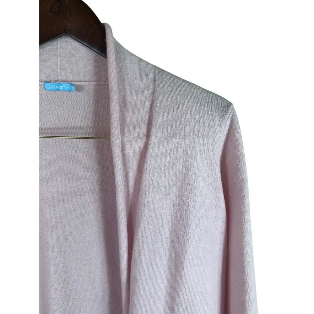 J. McLaughlin Women's Sherrin Cashmere Cardigan Color Block Large Pink Gray - Picture 3 of 8